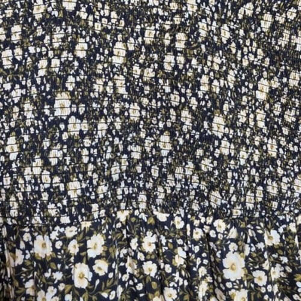 Old Navy Wildflower Floral Tiered Short Sleeve Fit Flare Maxi Dress Sz 4X Black - Picture 3 of 13